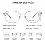 Gọng kính Exfash EF75296T Titanium chính hãng