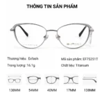 Exfash EF75251T Gọng Kính Mắt Mèo Titanium Chính Hãng