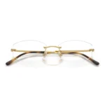 Gọng kính Ray-Ban 0RX3792V không viền dáng đa giác cách điệu, thiết kế kim loại thanh mảnh, sang trọng dành cho nam và nữ.