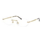 Gọng kính Ray-Ban 0RX3792V không viền dáng đa giác cách điệu, thiết kế kim loại thanh mảnh, sang trọng dành cho nam và nữ.