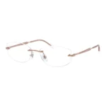 Gọng kính Ray-Ban 0RX3792V không viền dáng đa giác cách điệu, thiết kế kim loại thanh mảnh, sang trọng dành cho nam và nữ.