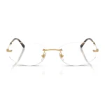 Gọng kính Ray-Ban 0RX3792V không viền dáng đa giác cách điệu, thiết kế kim loại thanh mảnh, sang trọng dành cho nam và nữ.