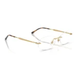 Gọng kính Ray-Ban 0RX3792V không viền dáng đa giác cách điệu, thiết kế kim loại thanh mảnh, sang trọng dành cho nam và nữ.