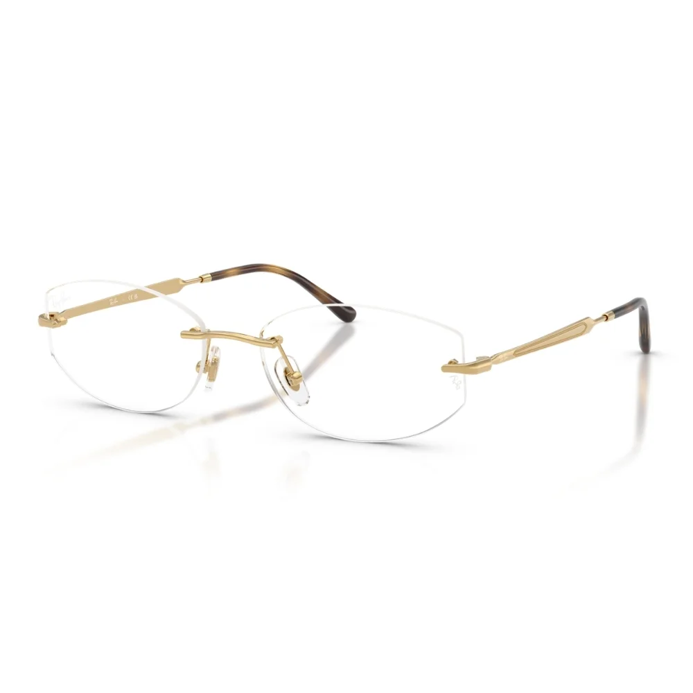Gọng kính Ray-Ban 0RX3792V không viền dáng đa giác cách điệu, thiết kế kim loại thanh mảnh, sang trọng dành cho nam và nữ.