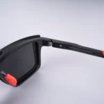 Gọng kính thể thao Mason 8565 kèm kính mát lật phân cực chống UV màu đen đỏ