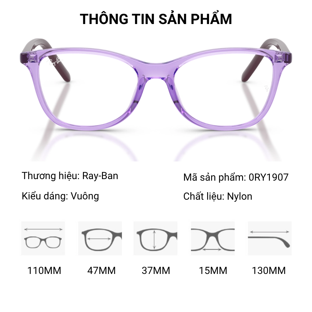 Gọng kính trẻ em Ray-Ban 0RY1907 chính hãng - Bộ sưu tập N2 2026 tại Hato Eyewear
