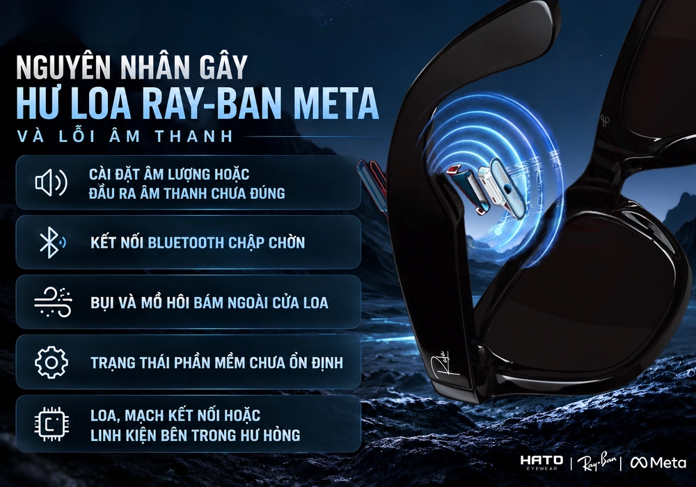 Hư loa Ray-Ban Meta bị rè mất tiếng và 7 cách khắc phục
