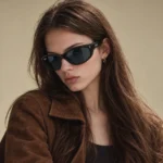 Kính Mát Ray-Ban 0RB2228 chính hãng Luxottica gọng đen bóng tròng xanh dáng đa giác