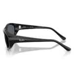 Kính Mát Ray-Ban 0RB2228 chính hãng Luxottica gọng đen bóng tròng xanh dáng đa giác