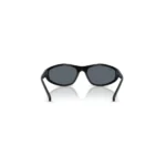 Kính Mát Ray-Ban 0RB2228 chính hãng Luxottica gọng đen bóng tròng xanh dáng đa giác