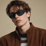Kính Mát Ray-Ban 0RB2228 chính hãng Luxottica gọng đen bóng tròng xanh dáng đa giác