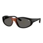 Kính Mát Ray-Ban 0RB2228 chính hãng Luxottica gọng đen bóng tròng xanh dáng đa giác