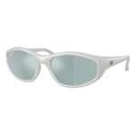 Kính Mát Ray-Ban 0RB2228 chính hãng Luxottica gọng đen bóng tròng xanh dáng đa giác