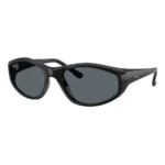 Kính Mát Ray-Ban 0RB2228 chính hãng Luxottica gọng đen bóng tròng xanh dáng đa giác