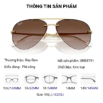 Ray-Ban 0RB3791 Kính Mát Chính Hãng Luxottica