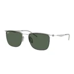 Kính mát Ray-Ban 0RB8550 gọng bạc phối tròng xanh lá