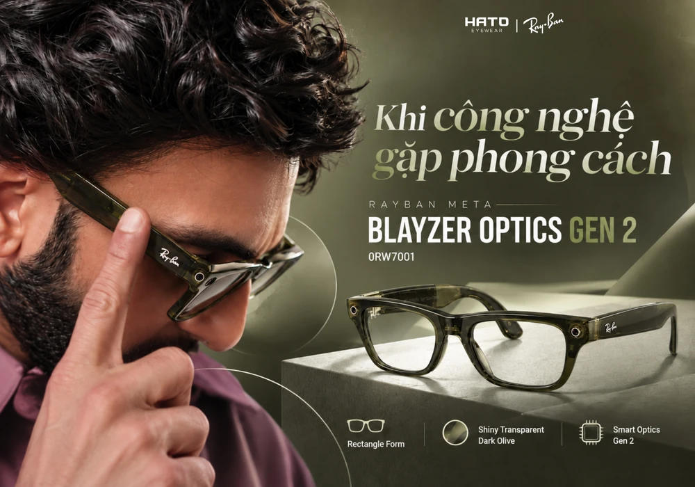 Ray-Ban Meta Blayzer Optics Gen 2 Shiny Transparent Dark Olive