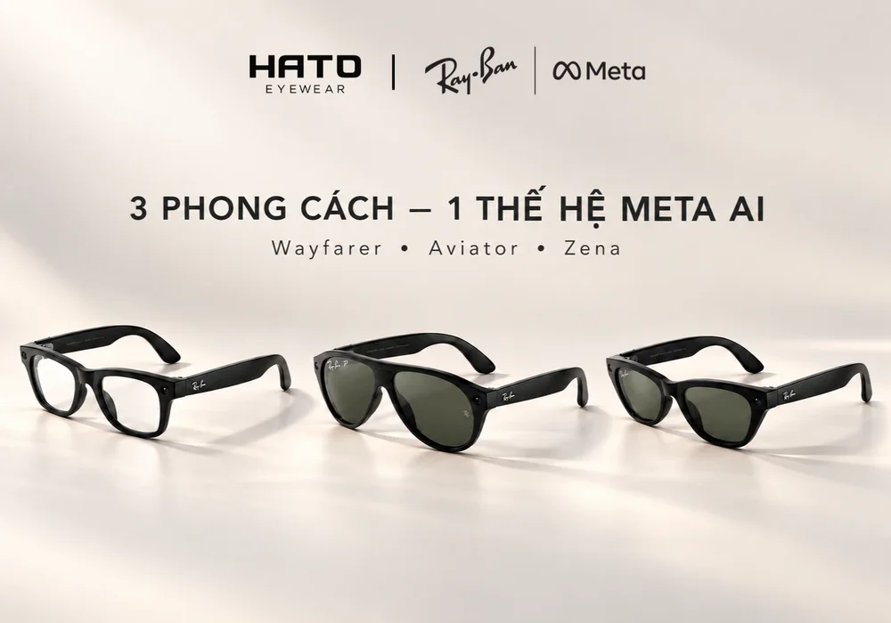 So sánh Ray-Ban Meta Gen 3 Wayfarer Aviator và Zena